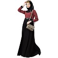Designer polka dotted Umbrella abaya Designer polka dotted Umbrella abaya